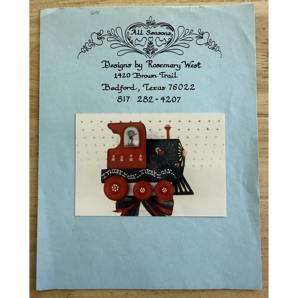 Tole Painting Pattern Packet:  by Rosemary West ~ The‎ Little Engine That Could